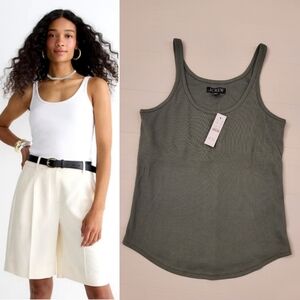 🆕️ J. Crew Vintage Rib Shelf-Bra Tank Top